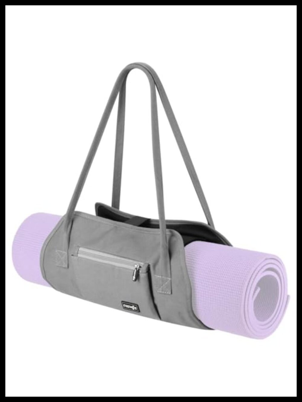 Canvas Yoga Mat Bag Carrier with Shoulder Strap & Pockets